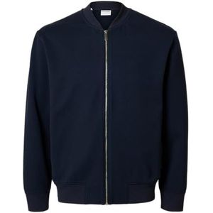 SELETED HOMME Slhmack Sweatshirt Bomber Ls Noos Trainingsjack voor heren, Sky-kapitein