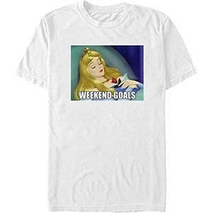 Disney Sleeping Beauty - Aurora Meme Organic T-shirt met korte mouwen uniseks, Wit