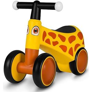 lionelo Sammy Rider voor kinderen van 1 tot 3 jaar, drager met 4 wielen tot 25 kg, antislip handgrepen met verlichting, ergonomische zitting, 3 modellen, voor jongens en meisjes (geel)