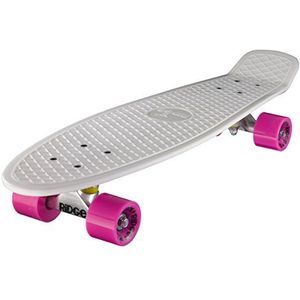 Ridge PB-27-White-Pink Skateboard, 69 cm, wit/roze