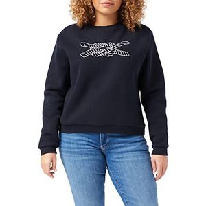 Louche jan-Knot dames trui, Navy Blauw