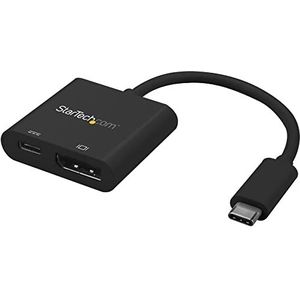 StarTech.com USB-C naar DisplayPort adapterkabel met Power Delivery - 4K60Hz HBR2 - USB Type-C naar DP 1.2 videoconverter met opladen - 60 W Pass-Through - Thunderbolt 3 (CDP2DPUCP)