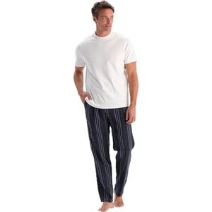 Dagi Pantalon de pyjama en viscose tissé taille régulière pour homme Bleu marine Taille XXL, bleu marine, XXL