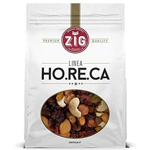 ZIG - HORECA - Energiemengsel gedroogde vruchten | Cashewnoten, walnoten, amandelen, hazelnoten, veenbessen, druiven 1 kg
