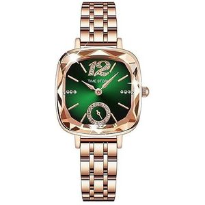 Basfur Dress Watch Fe-Horloge-033-03, groen, modern, Groen, Modern