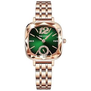 Basfur Dress Watch Fe-Horloge-033-03, groen, modern, Groen, Modern