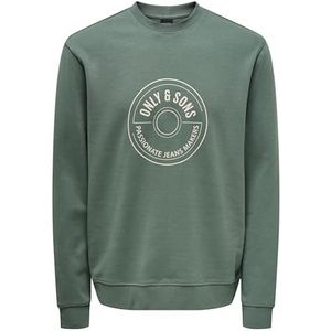 ONLY & SONS Onslamer Reg Interlock Crew Neck Sweatshirt Trainingspak voor heren, Bos Groen