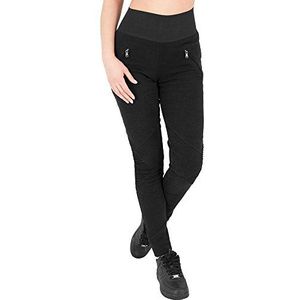 Urban Classics Sport leggings interlock vrouwen hoge taille sportbroek, zwart.