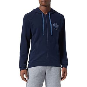 Emporio Armani Comfort Stretch Terry Sweatshirt met ritssluiting voor heren, marineblauw, S, Marinier