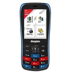 Energizer - Mobiel fysiek toetsenbord E284S - 4G - Dual Sim (Nano SIM) - 3 jaar garantie - zwart/blauw - wifi - ontgrendeld