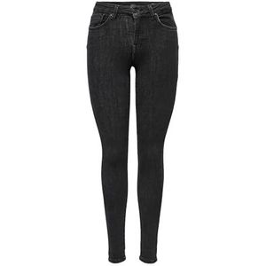 ONLY ONLPower Dames Slim Jeans Mid Push Up, Grijs (Medium Grey Denim Medium Grey Denim), grijs (medium grey denim medium grey denim)