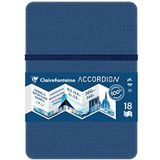 Clairefontaine 975967C - accordeon reisdagboek - 18 pagina's wit aquarelpapier medium korrel A6 10,5 x 14,8 cm 300 g - ideaal voor wereldreizigers