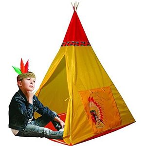 Happy Sun Indiaas gordijn voor kinderen, speeltent voor kinderen, afmetingen 100 x 100 x 135 cm, 705500651, geel