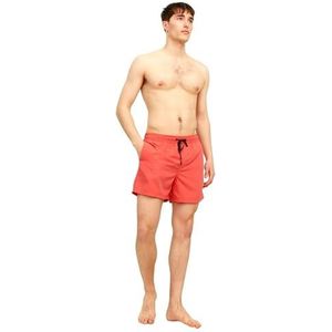 JACK & JONES Jpstfiji Jjswim Solid Sn Ly Zwembroek voor heren, Sexy koraal