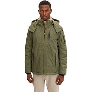 TOM TAILOR Dusty olijfgroen, 10415 heren bontjas winterjas jas, 10415 - Dusty Olive Green