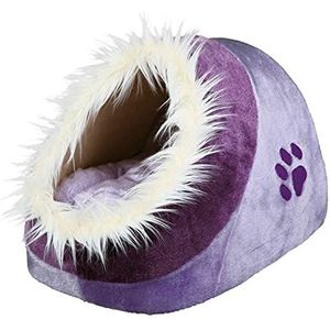 Trixie Knuffelhol Minou 35 × 26 × 41 cm, paars/violet voor kleine katten en honden