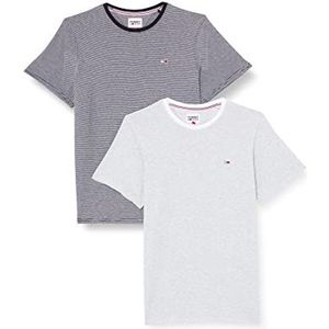 Tommy Jeans T-shirt heren, zwart/wit strepen, XS, zwart/wit