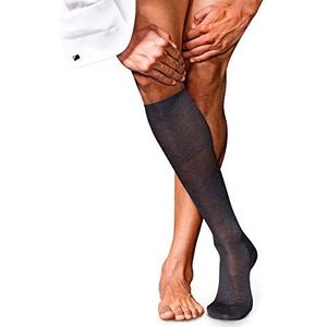 FALKE Nr. 9 Luxe sokken voor heren, puur katoen, Schotland garen, zwart, grijs, meerdere kleuren, hoge kleuren, voor de zomer, zonder patroon, zonder elastiek, 1 paar, grijs (antraciet-mix 3190)