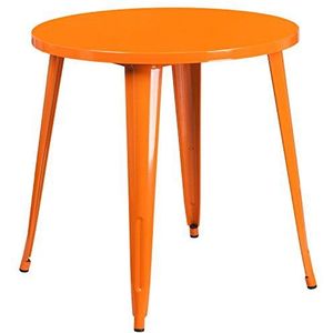 Flash Furniture Ronde tafel van metaal, 30 inch, oranje