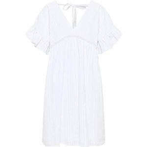DreiMaster Robe vintage pour femme 37226305-DR05, blanche, taille M, Blanc., M