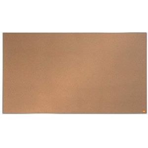 Nobo Prikbord van kurk, 1220 x 690 mm, fijne randen, zelfherstellend oppervlak, InvisaMount-bevestigingssysteem, professionele druk, lichtbruin, 1915416