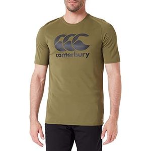 Canterbury T-shirt Core Vapodri met groot logo voor heren, Capulet Olive, XXL, capulet olijf