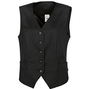 BP Gourmet Dames Service Vest Mouwloos Regular Fit Maat 42, zwart, 1530-684-32