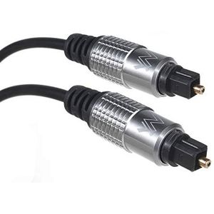 Maclean MCTV-453 optische digitale kabel glasvezelkabel Toslink naar Toslink luidsprekerkabelbus met vergulde contacten polybag 3 m