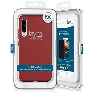 Jaym Premium beschermhoes gemaakt van siliconen en microvezel voor Huawei P30, rood