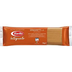 Barilla Pasta Integrale Spaghetti N.5 harde tarwe, volkoren met natuurlijke vezels, 1 kg