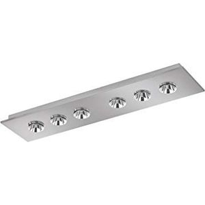 Fischer & Honsel Plafondlamp, 6 LEDs, 4 W, mat, nikkel