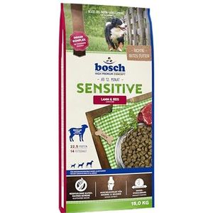 Bosch HPC Sensitive Hondenvoer, Lam En Rijst Smaak, Voor Voedingsgevoelige Honden, 15 kg