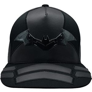 Concept One The Batman Dad Hat, Armor Design Baseball Cap met platte rand, zwart, één maat, zwart, één maat, zwart.