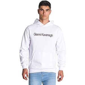 Gianni Kavanagh White Essential Maxi Hoodie Hooded Sweatshirt pour Homme, blanc, XXL