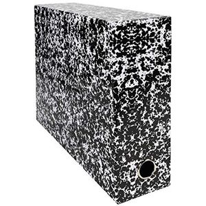 Exacompta - Ref. 89726E, 1 Annonay-transferbox van gelakt gedrukt papier, rug 90 mm, met metalen oog, voor A4-formaat, afmeting 25,5 x 34 x 9 cm, witte kleur, gemonteerd geleverd