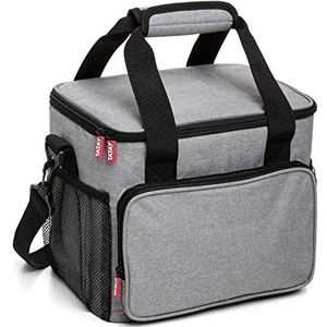 Tatay 11 l koelkast voor levensmiddelen, thermotas, voedseldeur, drielaags, isolerend, flexibel, 100% waterdicht, Urban Food Picnic, grijs, warmte-isolatie