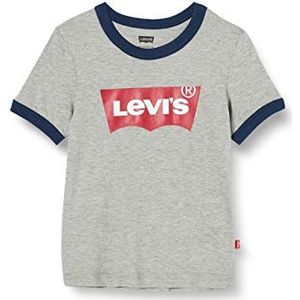 Levi's Kids Lvb-batwing Ringer Tee voor jongens, 2-8 jaar, Grijze Heather