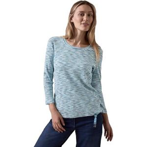 Cecil B322076 Gestreept T-shirt voor dames, Blauwe veelkleurige