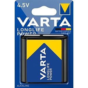 Varta - Pile alcaline Longlife Power 4,5 V Block 3LR12 (paquet de 1) - Fabriquée en Allemagne