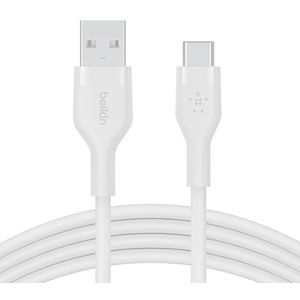 Belkin BoostCharge Flex USB-C naar USB-A-kabel van siliconen, USB-IF-gecertificeerd, USB C-kabel voor iPhone 15, Plus, Pro, Pro Max, Samsung Galaxy S24, iPad, MacBook, Note, Google Pixel enz., 1 m,