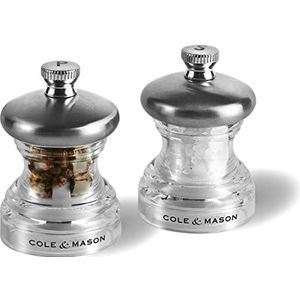 Peper- en Zoutmolen Cole & Mason Button Clear Inox Mini
