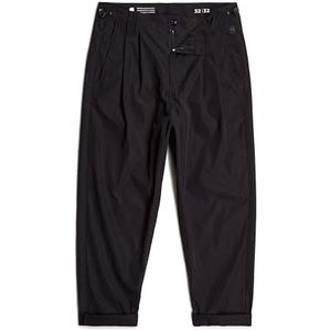 G-Star RAW Pleated Tech Chino Relaxed, Noir (Dk Black D25233-d517-6484), 31W / 34L