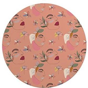 Questo Casa, Ronde muismat met antislip onderkant voor kantoor en thuis, diameter 22 cm