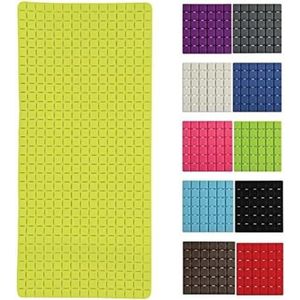 MSV Douche/bad anti-slip mat badkamer - rubber - limegroen - 76 x 36 cm - met zuignappen