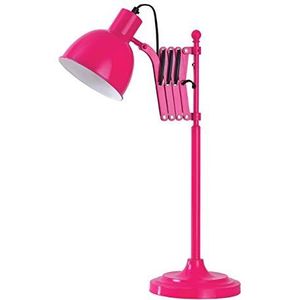 Premier Housewares E27 Edison tafellamp, uittrekbaar, 40 W, metaal, hot pink