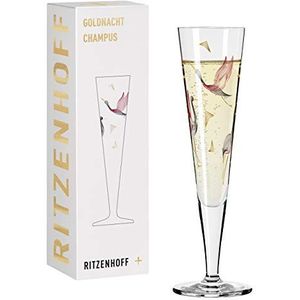 RITZENHOFF 1071015 Goldnacht #15 champagneglas, glas, 205 ml, meerkleurig