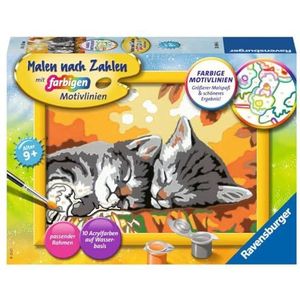 Ravensburger schilderen op nummer 28696 kat herfst kitten kinderen vanaf 9 jaar