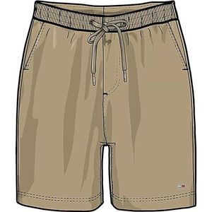 Tommy Jeans TJM S FLAG BEACH SHORT EXT sportshorts voor heren, beige, XL, beige (Relic Tan), XL, Beige (Relic Tan), XL