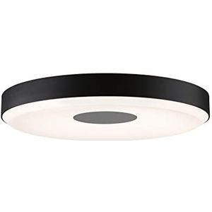 Paulmann 79778 LED plafondlamp Smart Home Zigbee Puric Pane Effect 400mm 200/1900lm 230V 16/1,5W dimbare plafondverlichting Zwart, Grijs 2700K