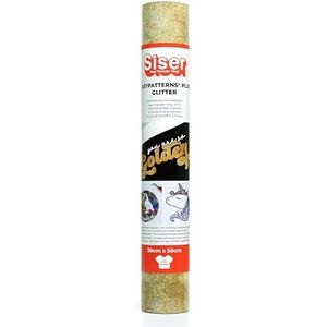 Siser EasyPattern Plus Glitter Golden Marble thermotransfer-vinyl, 50 x 30 cm, glinsterend thermovinyl met voorgedrukte patronen, compatibel met snijplotter